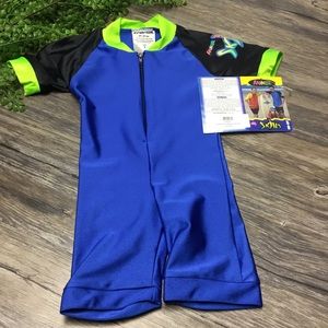 Radicool rash guard swim bodysuit 2 blue g…